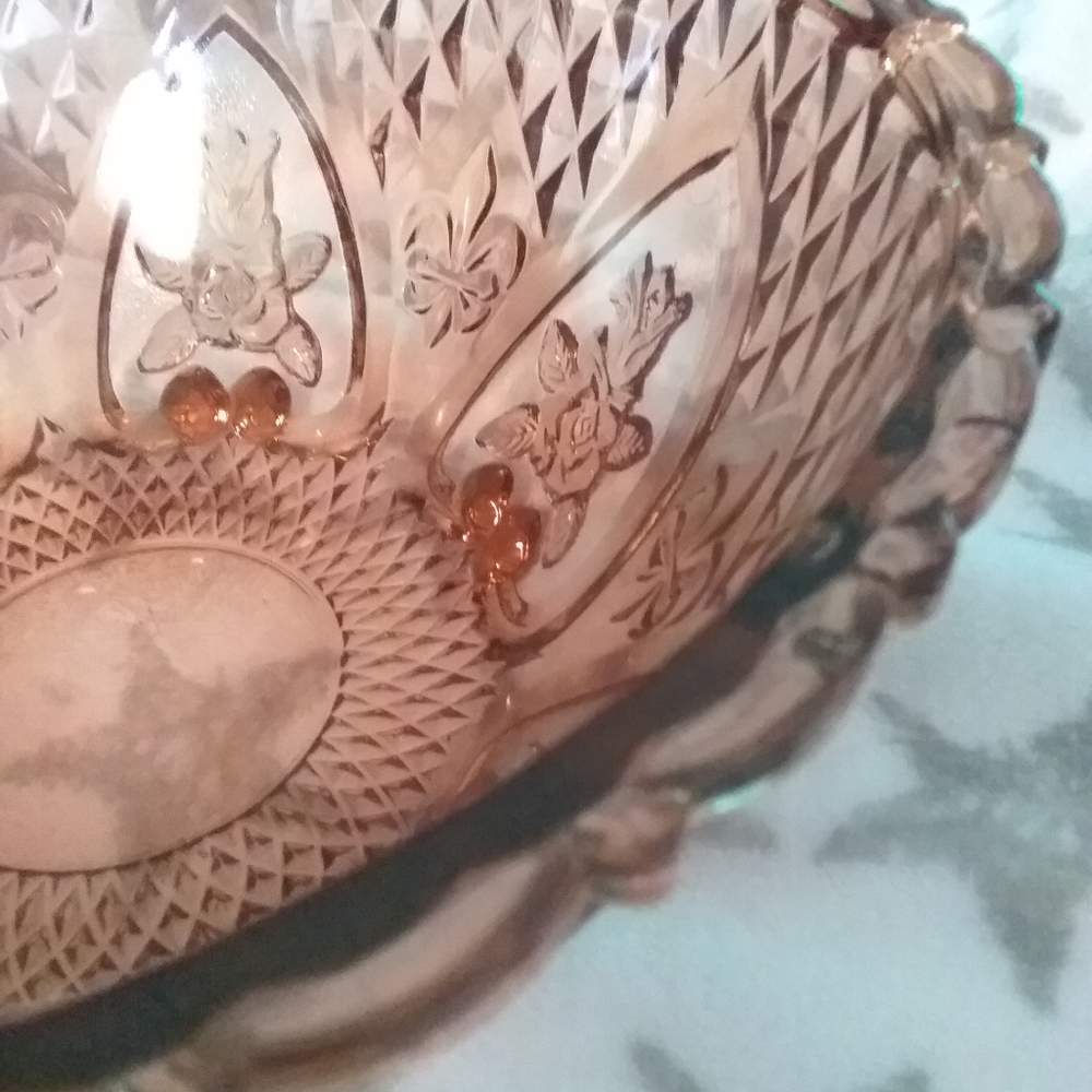Vintage Amber  Table Fruit/Salad  Bowl
